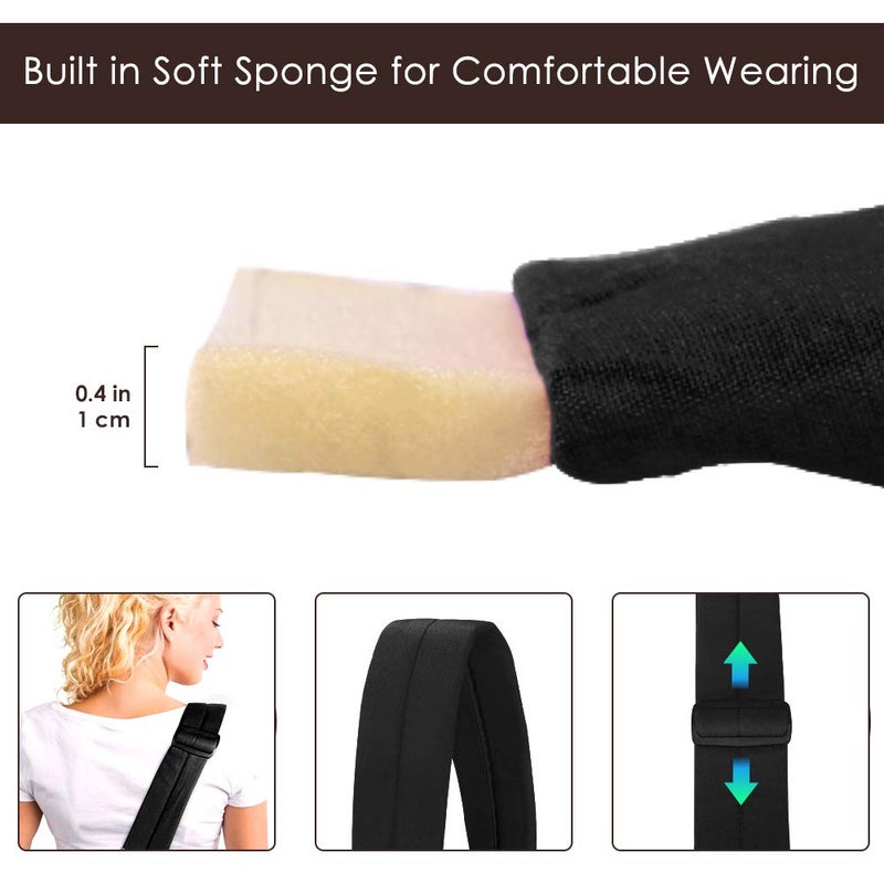 Lukovee Pet Sling, Hand Free Dog Sling Carrier Adjustable Padded Strap Tote Bag Breathable Cotton Shoulder Bag Front Pocket Safety Belt Carrying Small Dog Cat Puppy Machine Washable (Black, M) - Image 5